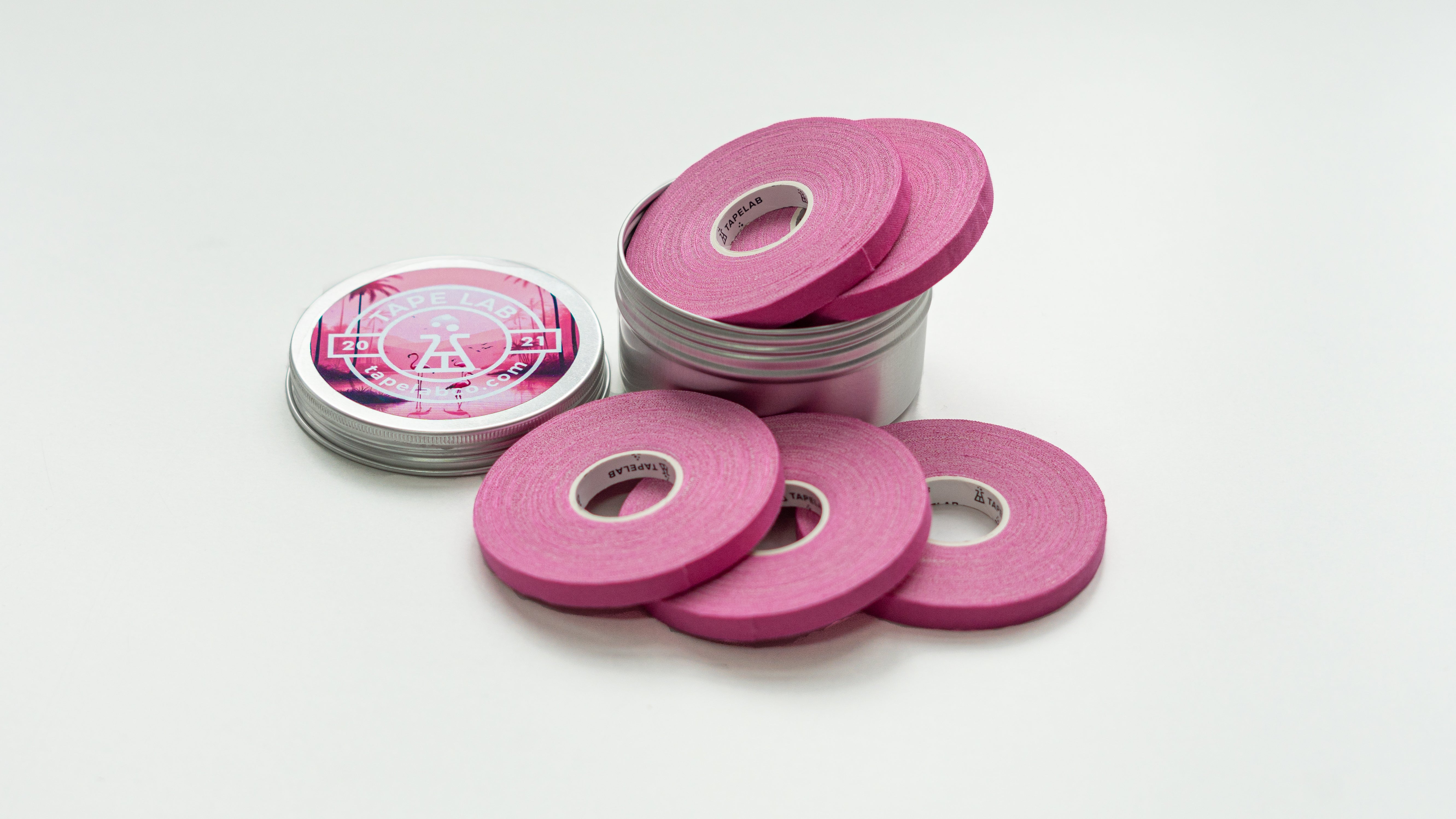 TAPE LAB Тейп за пръсти (5x розов + кутия за съхранение розова)