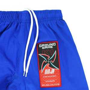 Kimono Copii Brazilian Jiu Jitsu GROUND GAME Ninja - Albastru