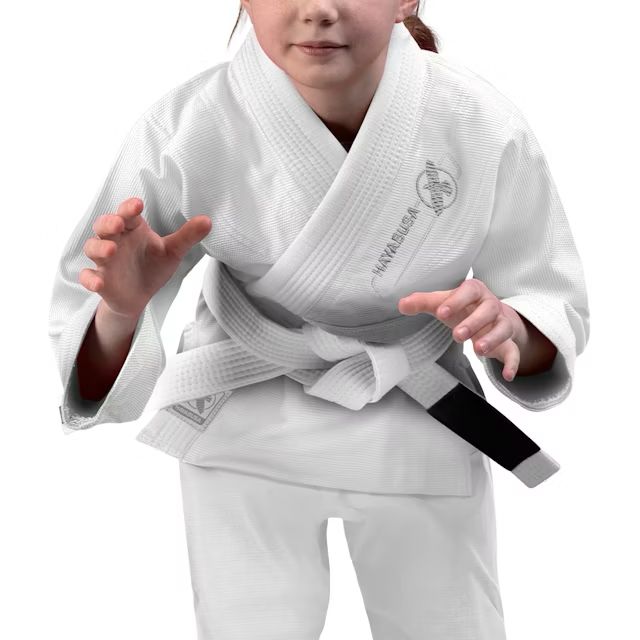 Kimono Copii Brazilian Jiu Jitsu HAYABUSA Essential - Alb ( Centura Alba Inclusa )