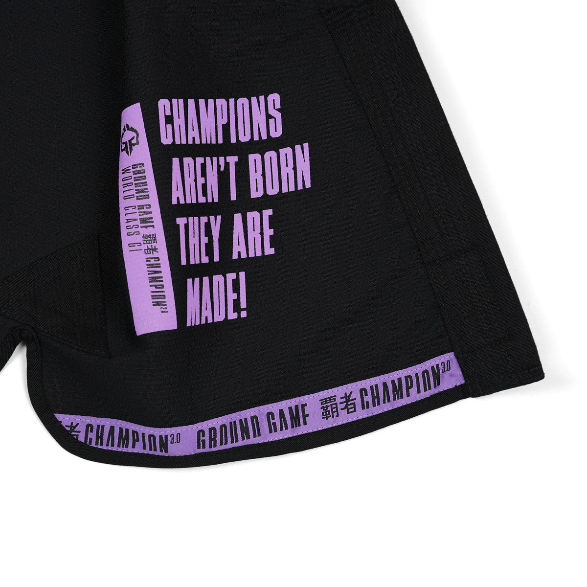 Kimono Femei Brazilian Jiu Jitsu GROUND GAME Champion 3.0 Lavender - Negru