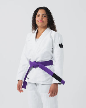 Kimono Femei Brazilian Jiu Jitsu KINGZ Kore V2 - Alb