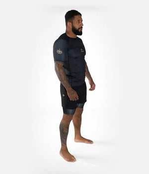 Rashguard Maneca Scurta PROGRESS Athlete - Negru/Gold