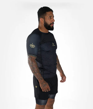 Rashguard Maneca Scurta PROGRESS Athlete - Negru/Gold