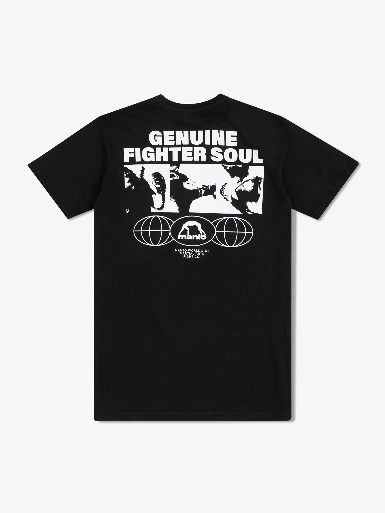 Тениска MANTO Fighter Soul - черна