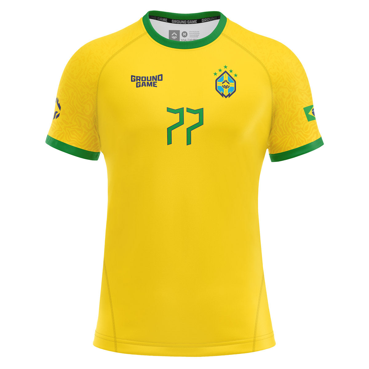 Rashguard къс ръкав GROUND GAME Brazil Football