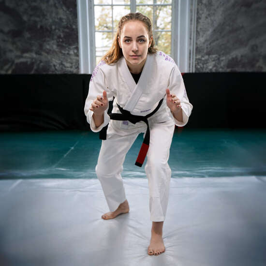 Ground Game BJJ GI Kimono Femei Brazilian Jiu Jitsu GROUND GAME Champion 3.0 Lavender - Alb