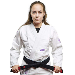 Ground Game BJJ GI Kimono Femei Brazilian Jiu Jitsu GROUND GAME Champion 3.0 Lavender - Alb