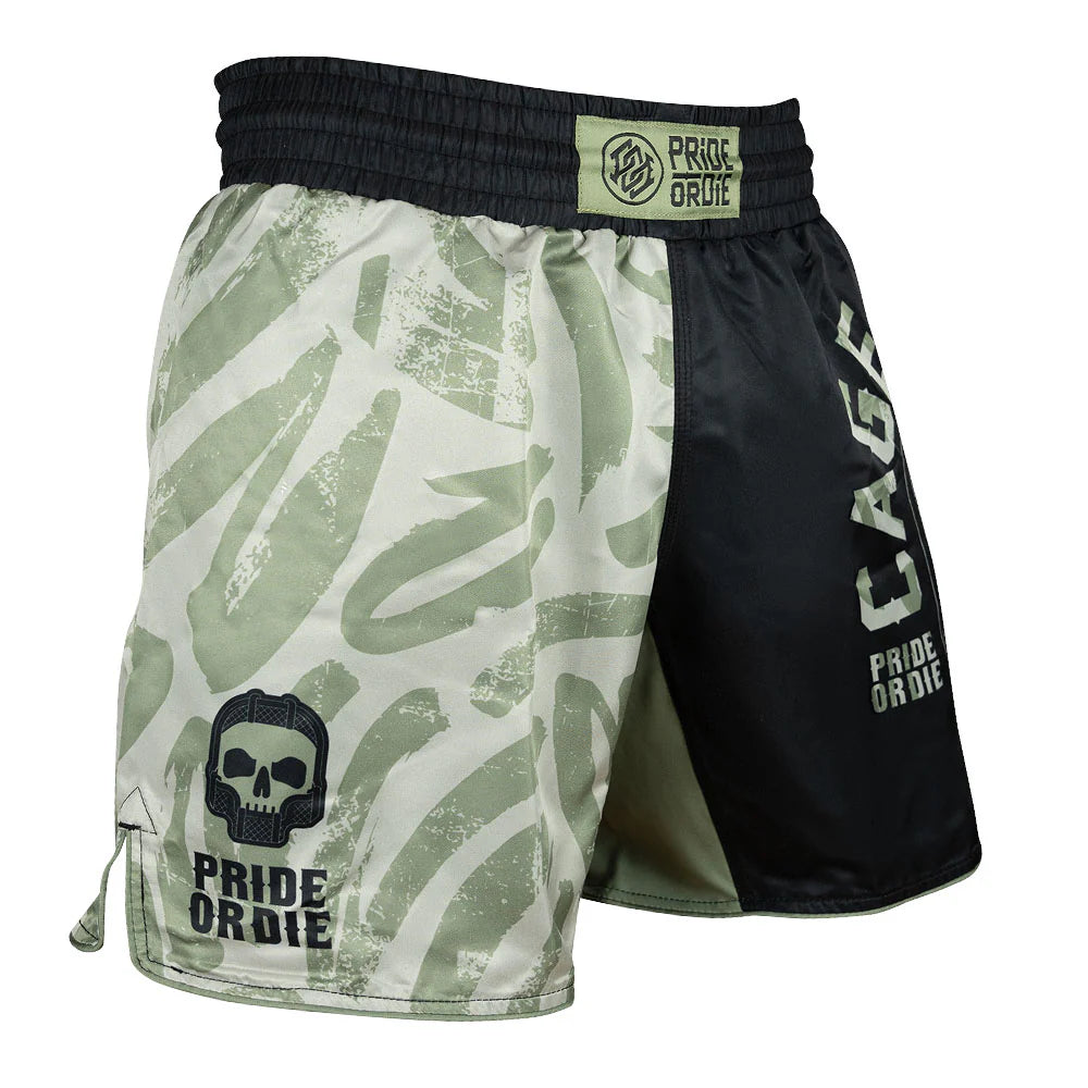 PRIDE OR DIE PRIDE OR DIE Fight Shorts "CAGE CONTROL" - Black