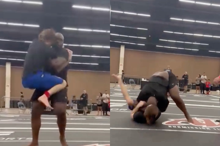 Ben Eddy scapa cu bine dupa un slam urias si neregulamentar facut de o centura albastra la ADCC Open
