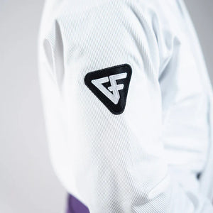 Kimono Brazilian Jiu Jitsu GROUND FORCE Basic Gi V3 - Alb (Centura Alba Inclusa)
