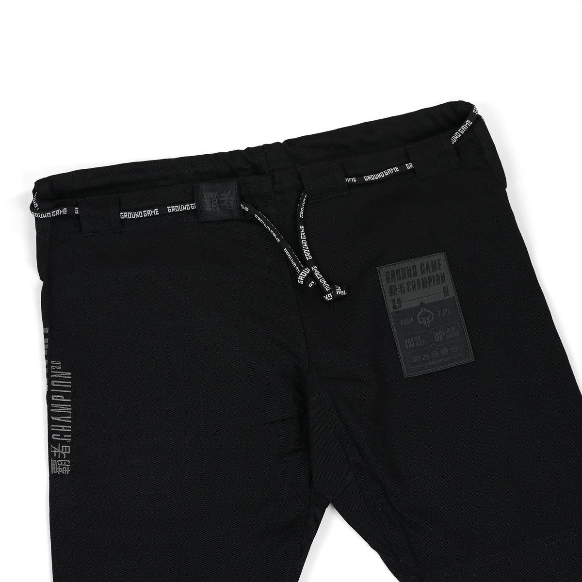 Kimono Brazilian Jiu Jitsu GROUND GAME Champion 3.0 Shadow - Negru