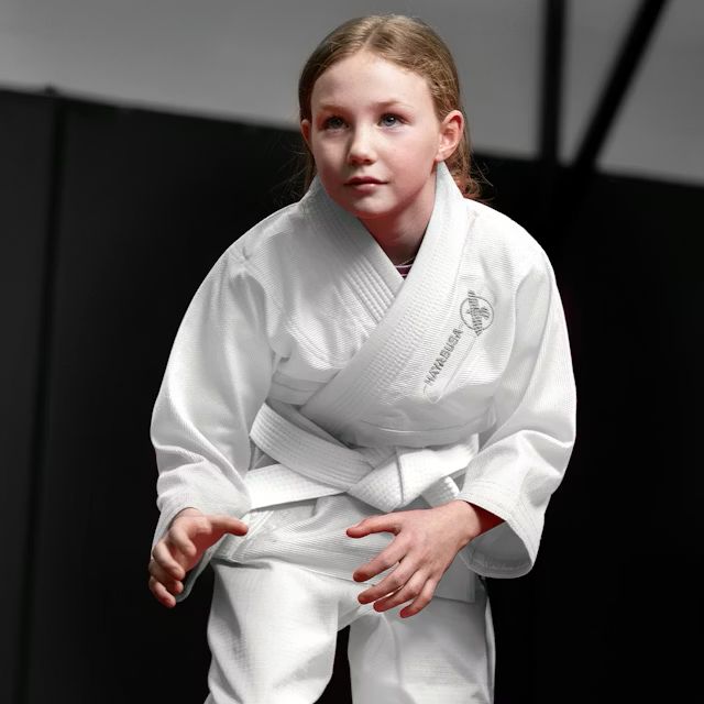 Kimono Copii Brazilian Jiu Jitsu HAYABUSA Essential - Alb ( Centura Alba Inclusa )