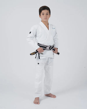 Kimono Copii Brazilian Jiu Jitsu KINGZ Nano 3.0 Gi - Alb - ( Varianta 2024 )