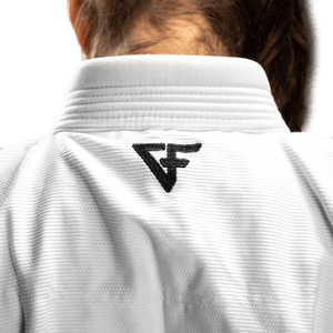 Kimono Femei Brazilian Jiu Jitsu GROUND FORCE Basic Gi V2 - Alb