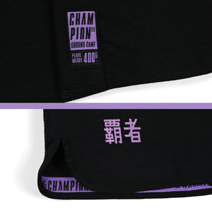 Kimono Femei Brazilian Jiu Jitsu GROUND GAME Champion 3.0  Lavender - Negru