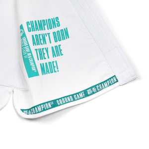 Kimono Femei Brazilian Jiu Jitsu GROUND GAME Champion 3.0 Mint - Alb