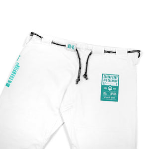 Kimono Femei Brazilian Jiu Jitsu GROUND GAME Champion 3.0 Mint - Alb
