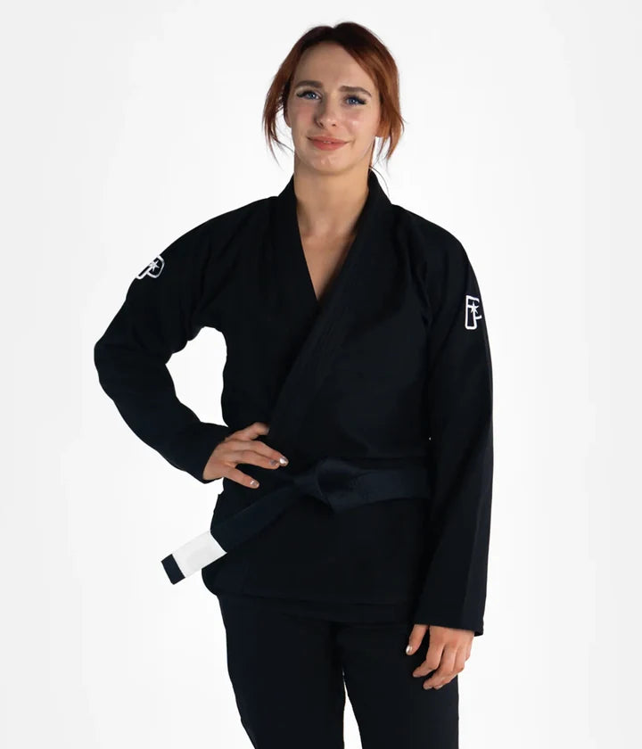 Kimono Femei Brazilian Jiu Jitsu PROGRESS The Academy - Negru