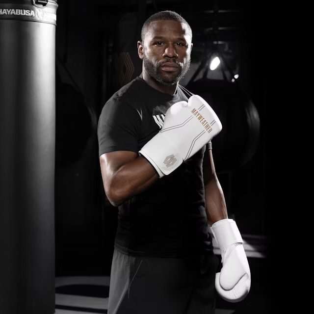 Manusi Box HAYABUSA X MAYWEATHER Contender - Alb / Auriu