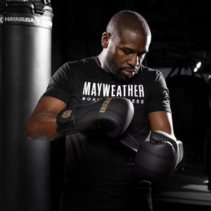 Manusi Box HAYABUSA X MAYWEATHER Contender - Negru / Auriu