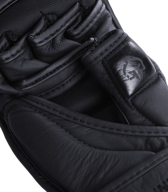 Manusi MMA Sparring Stripe Black ( 100% Piele Naturala )