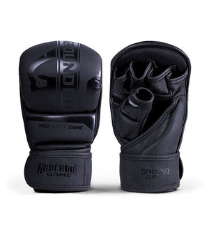 Manusi MMA Sparring Stripe Black ( 100% Piele Naturala )