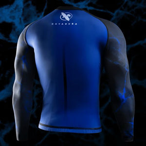 Rashguad Maneca Lunga HAYABUSA X UFC - Negru / Albastru