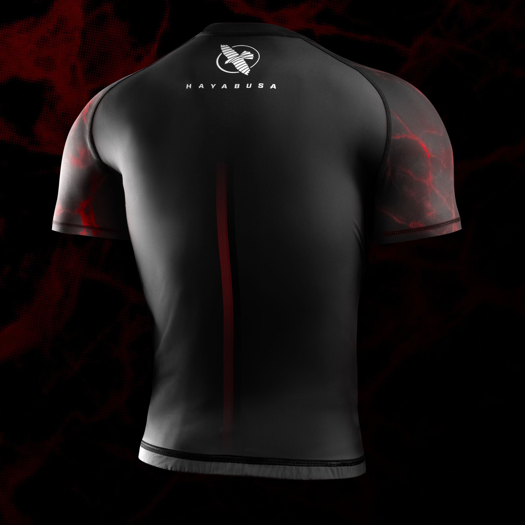 Rashguad Maneca Scurta HAYABUSA X UFC - Negru / Rosu