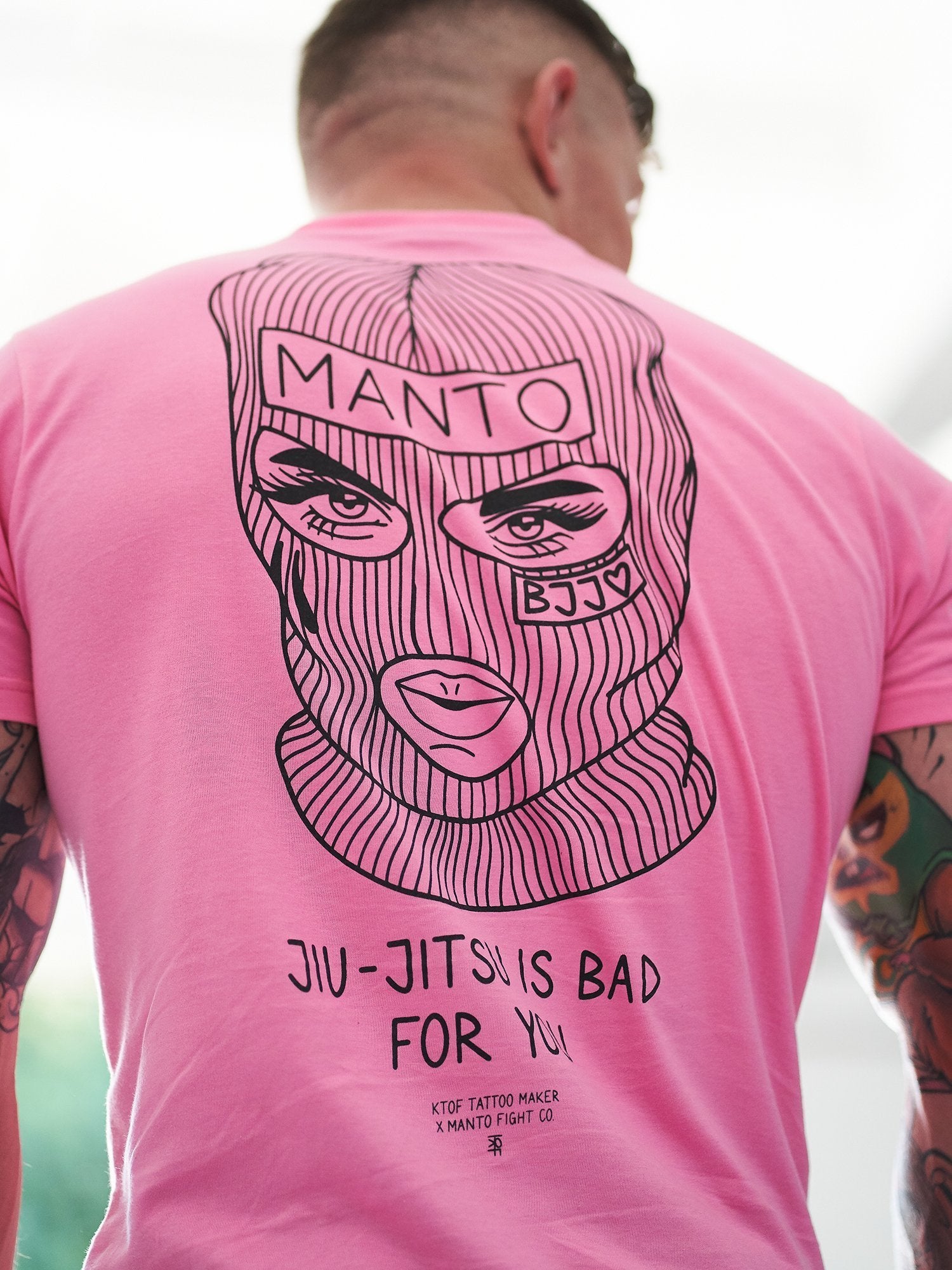 Тениска MANTO x KTOF Balaclava - Розова